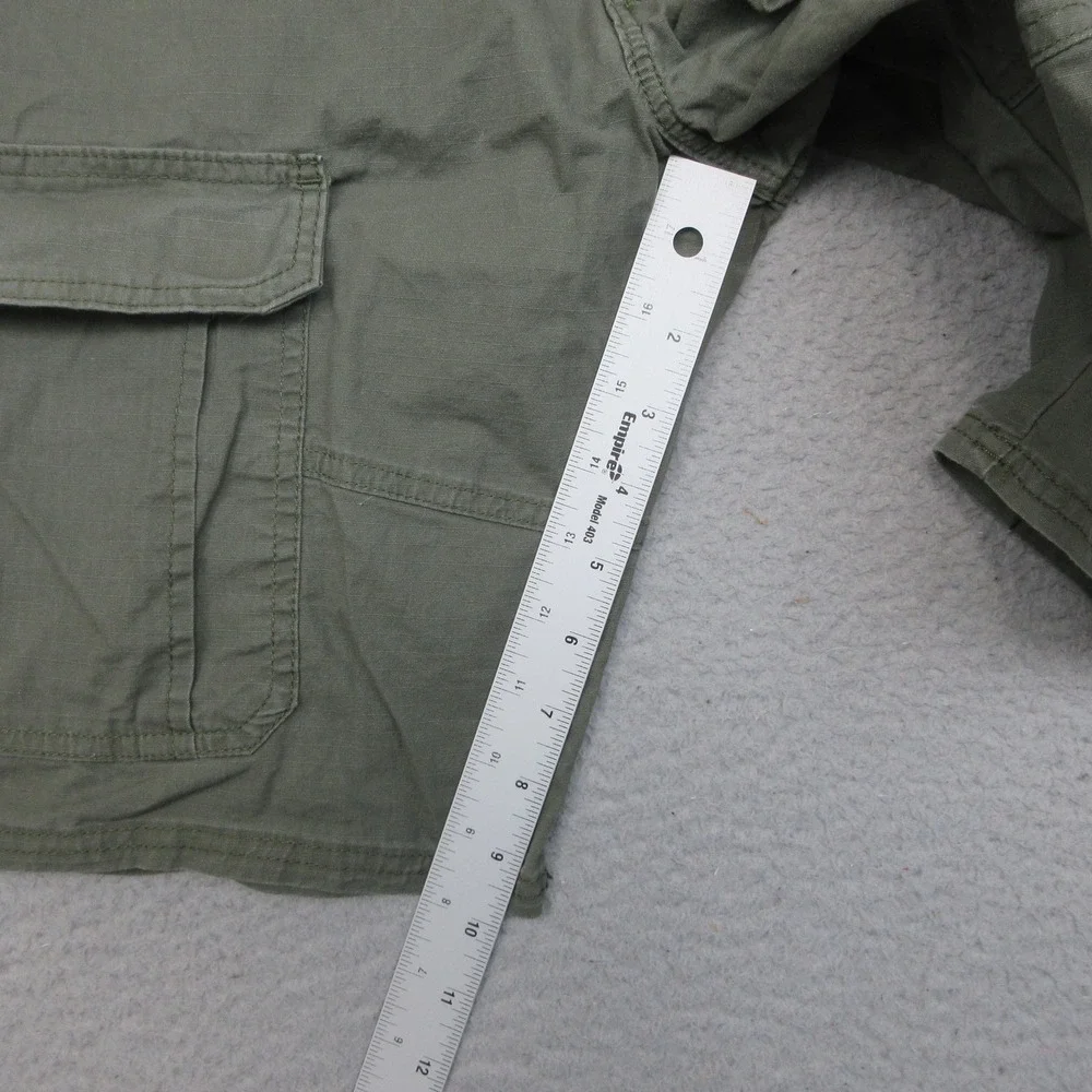 Wrangler Cargo Shorts Mens 34x10 Olive Green Relaxed Fit Utility Hiking Outdoor